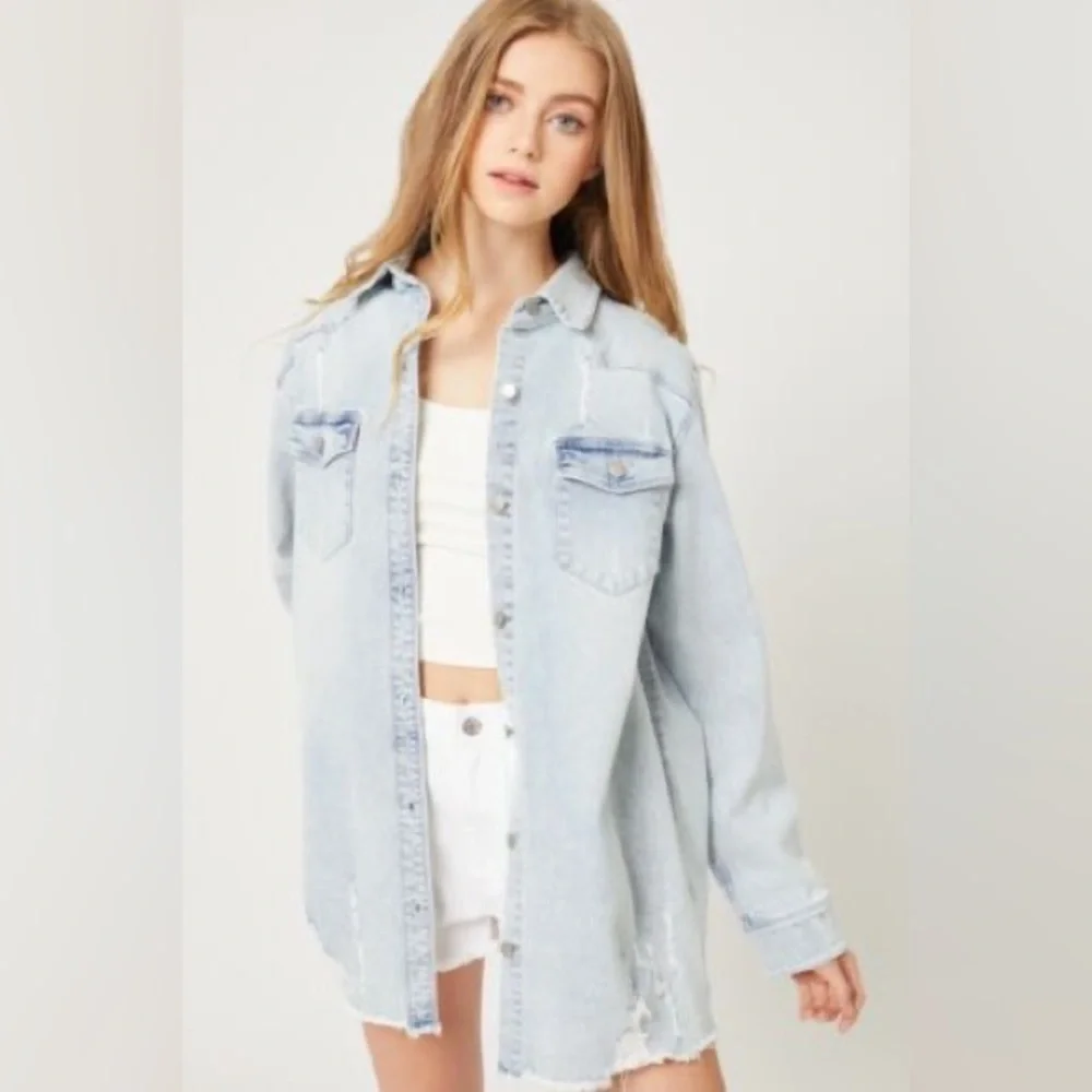 Denim Shacket - Picture 1 of 1